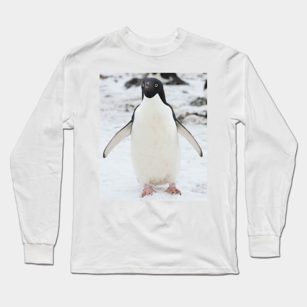 An Adelie penguin, from Antartica Long Sleeve T-Shirt by fparisi753